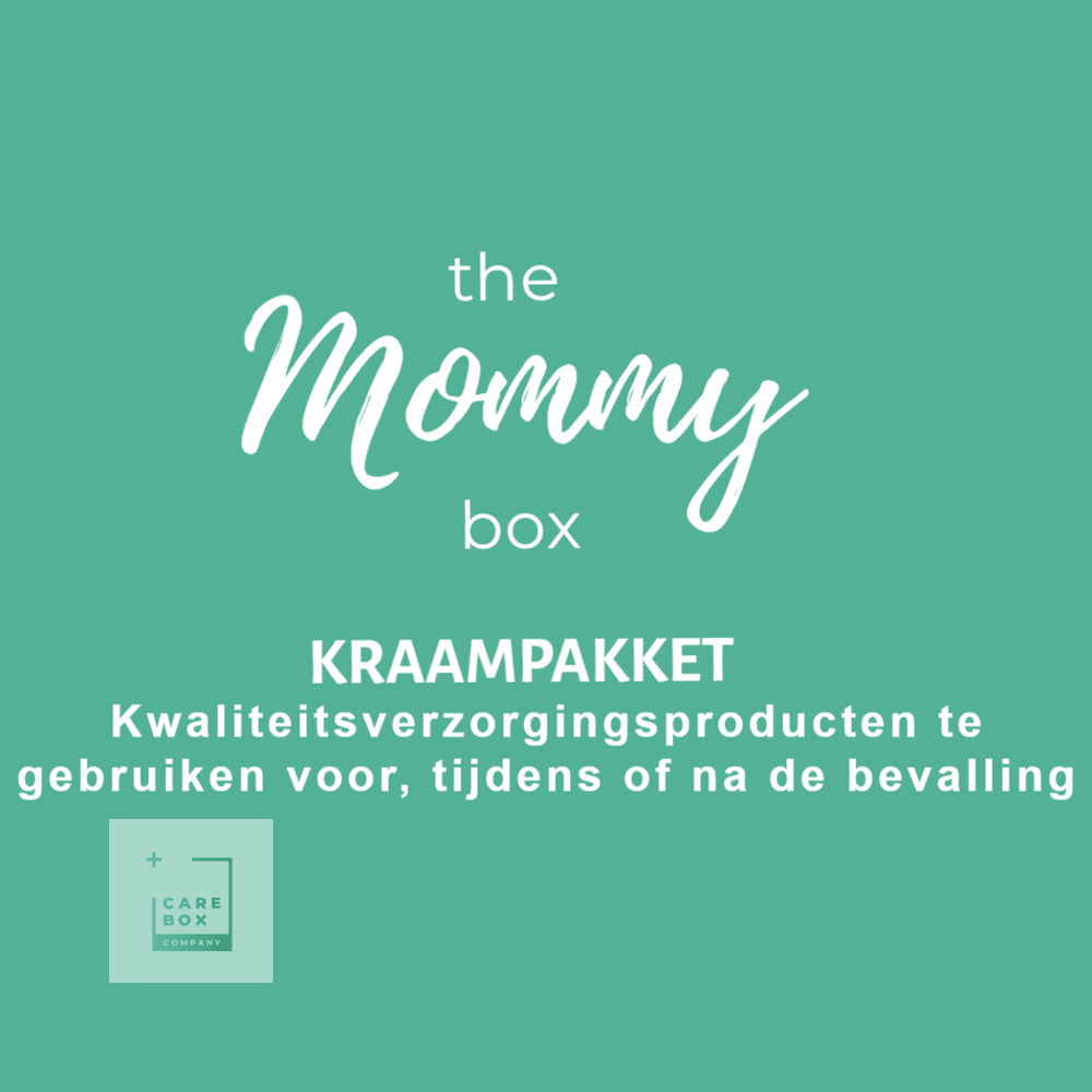 Care Box Company groene doos the Mommy box uitgebreid kraampakket