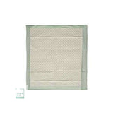 Witte absorberende onderlegger 60x60 cm met geborduurd ruitpatroon en zacht fluff-pulp materiaal