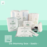 Mommy box basis kraampakket met 12 hulpmiddelen inclusief kraammatras en verband