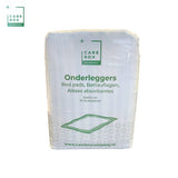 CareBoxCompany onderleggers 60x60 cm in verpakking met groen logo